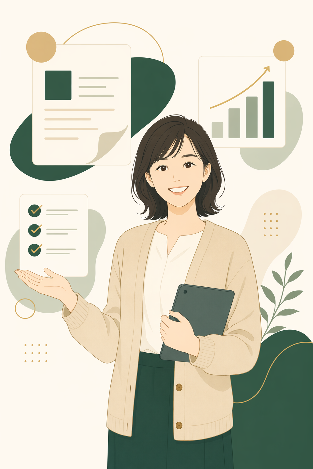 助成金申請DXのお問い合わせを示すイラスト